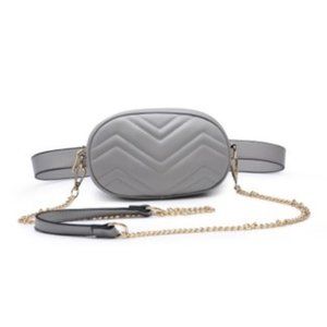 Chevron Convertible Belt Bag/Crossbody